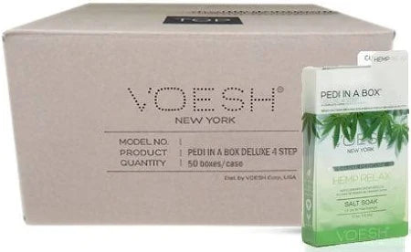 VOESH Deluxe Pedicure 4 bước - Hemp Relax - Hộp 50 cái