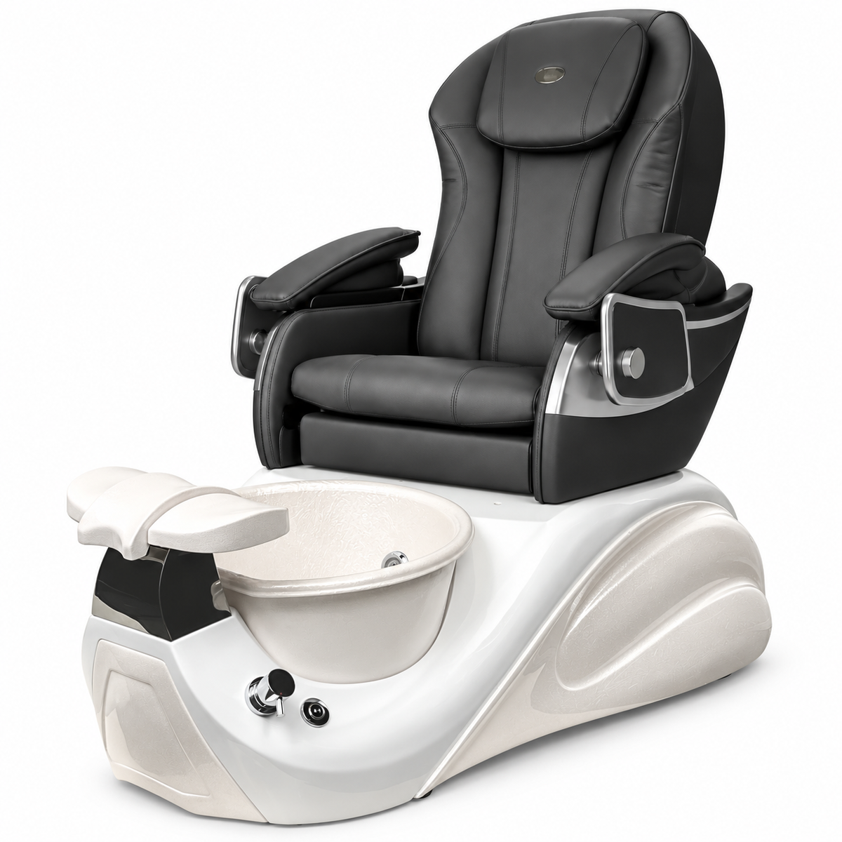 Vespa spa base and marble bowl with black chair — generated complete bundle illustration