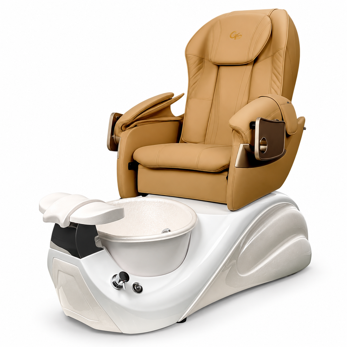 Vespa spa base and marble bowl with cappuccino chair — generated complete bundle illustration