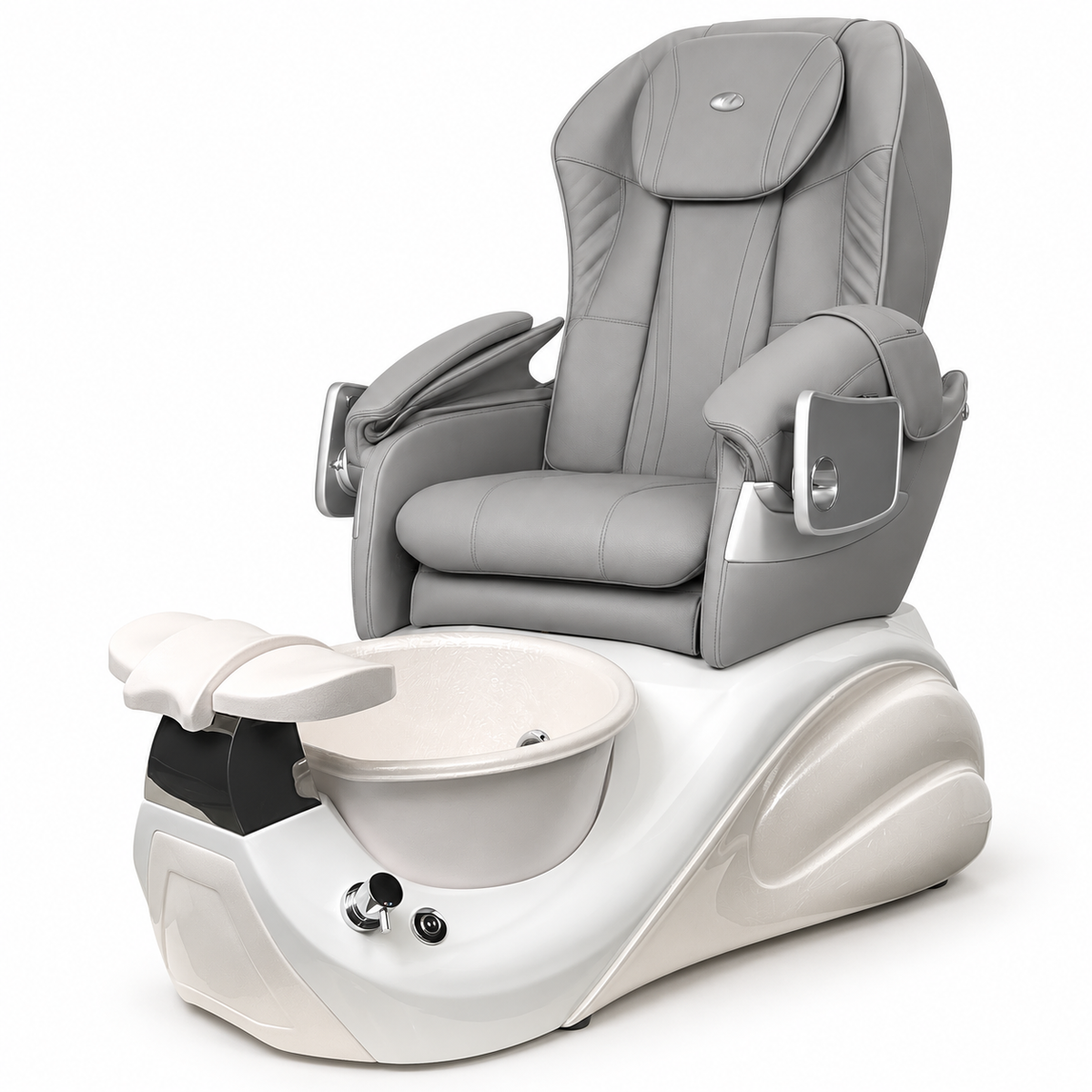 Vespa spa base and marble bowl with gray chair — generated complete bundle illustration