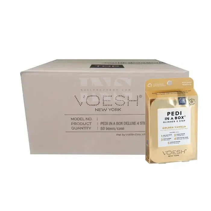 Voesh Deluxe Pedicure 4 Step Glimmer - Màu vàng - Hộp 50 cái