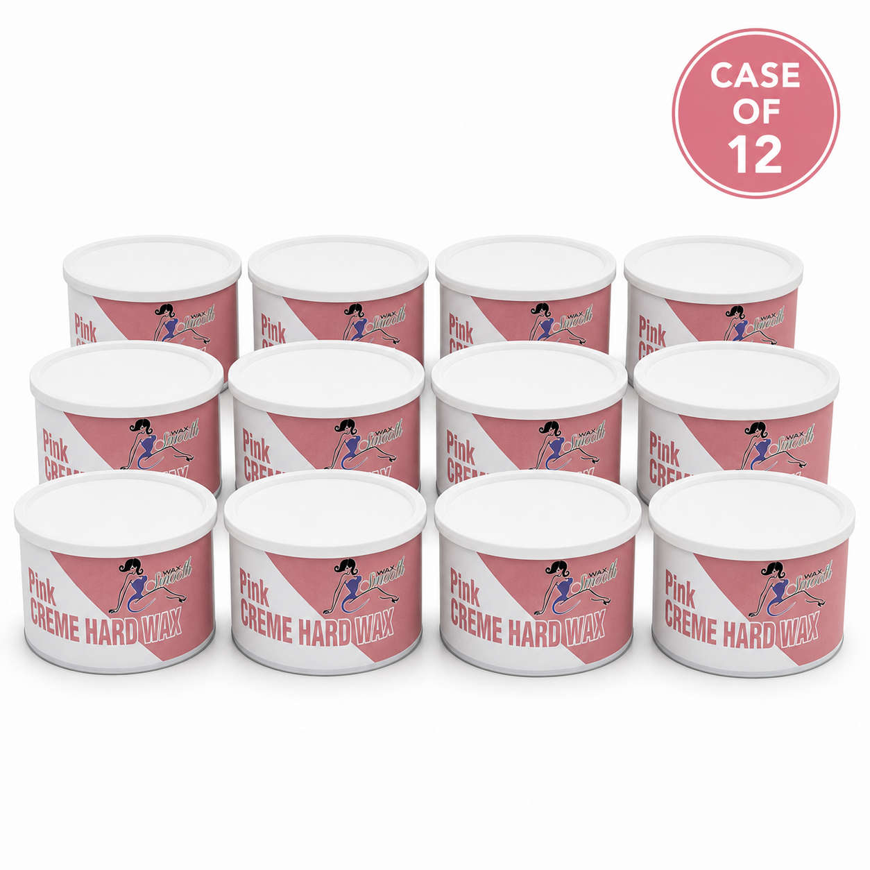 WaxSmooth Pink Cream Hard Wax 14 oz - Case of 12