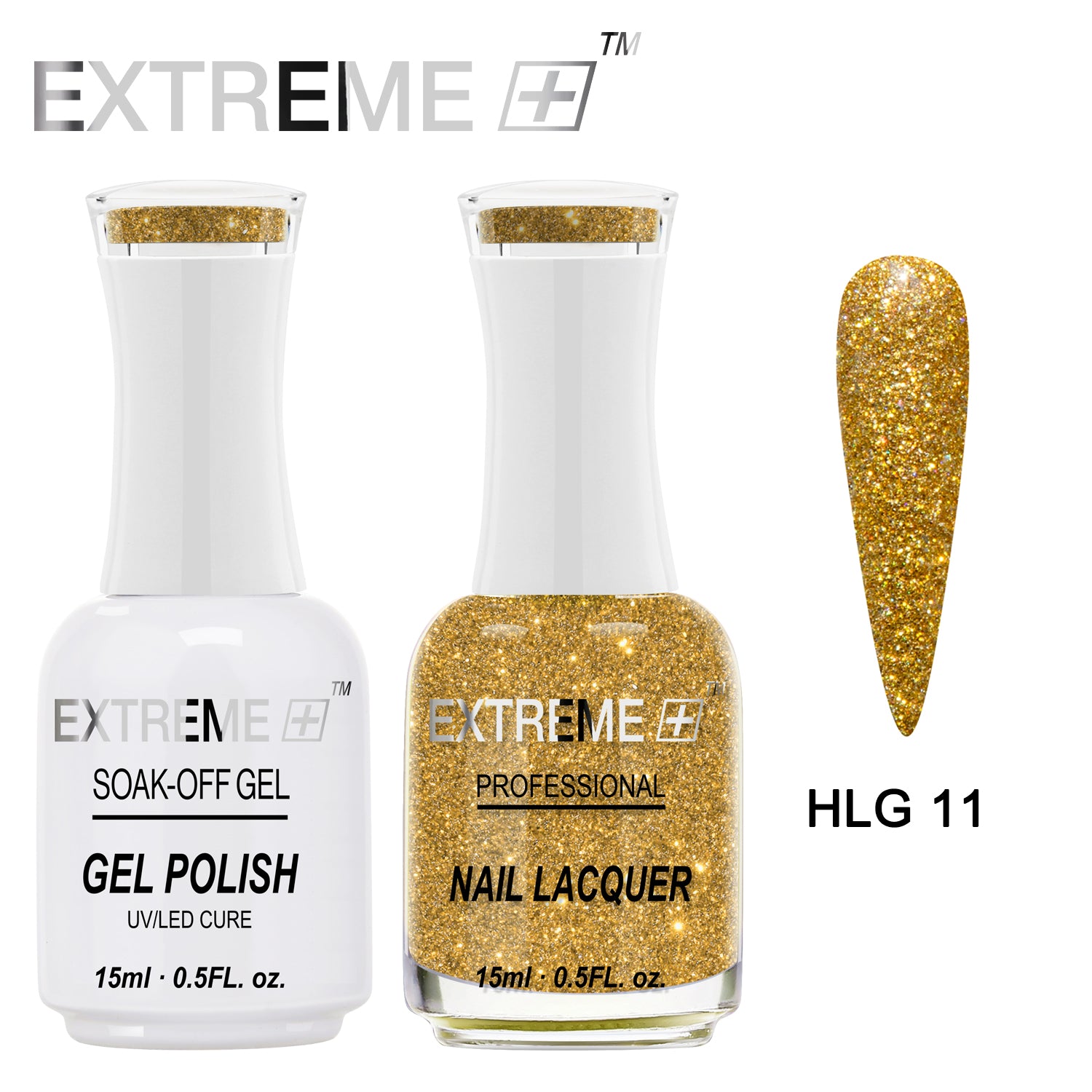 D_EXTREME+ Holo Chrome Gel Matching Lacquer - #011 - (1F1)