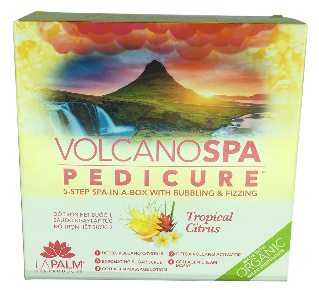 La Palm Volcano Deluxe Pedicure 5 bước - Hương cam nhiệt đới - Hộp 36