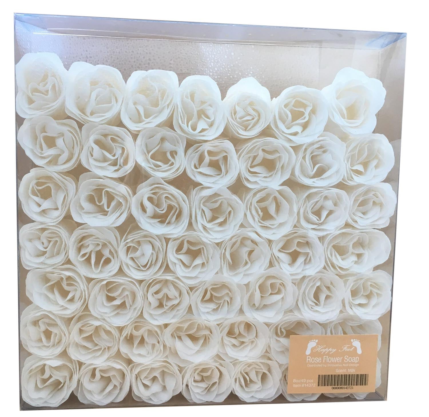 HappyFeet Petal Rose Flower Soap for Spa - Milk - 1 box