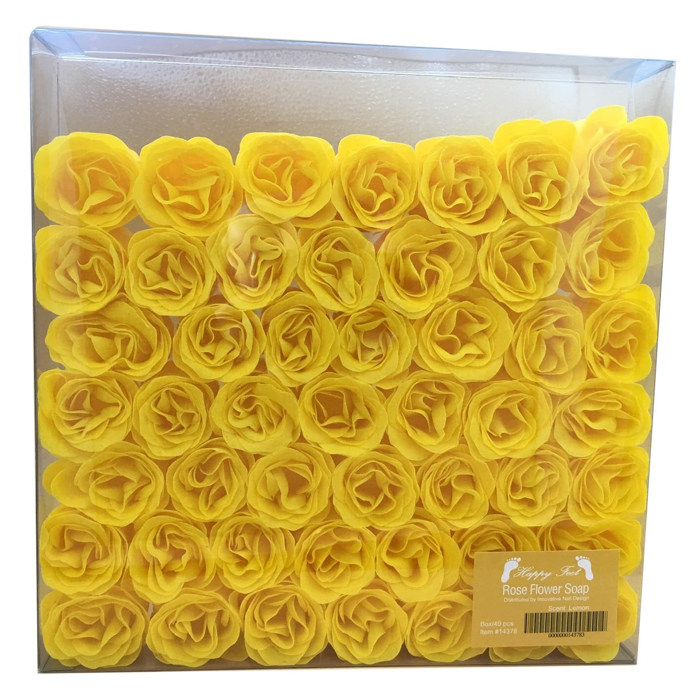 HappyFeet Petal Rose Flower Soap for Spa - Lemon - 1 Box