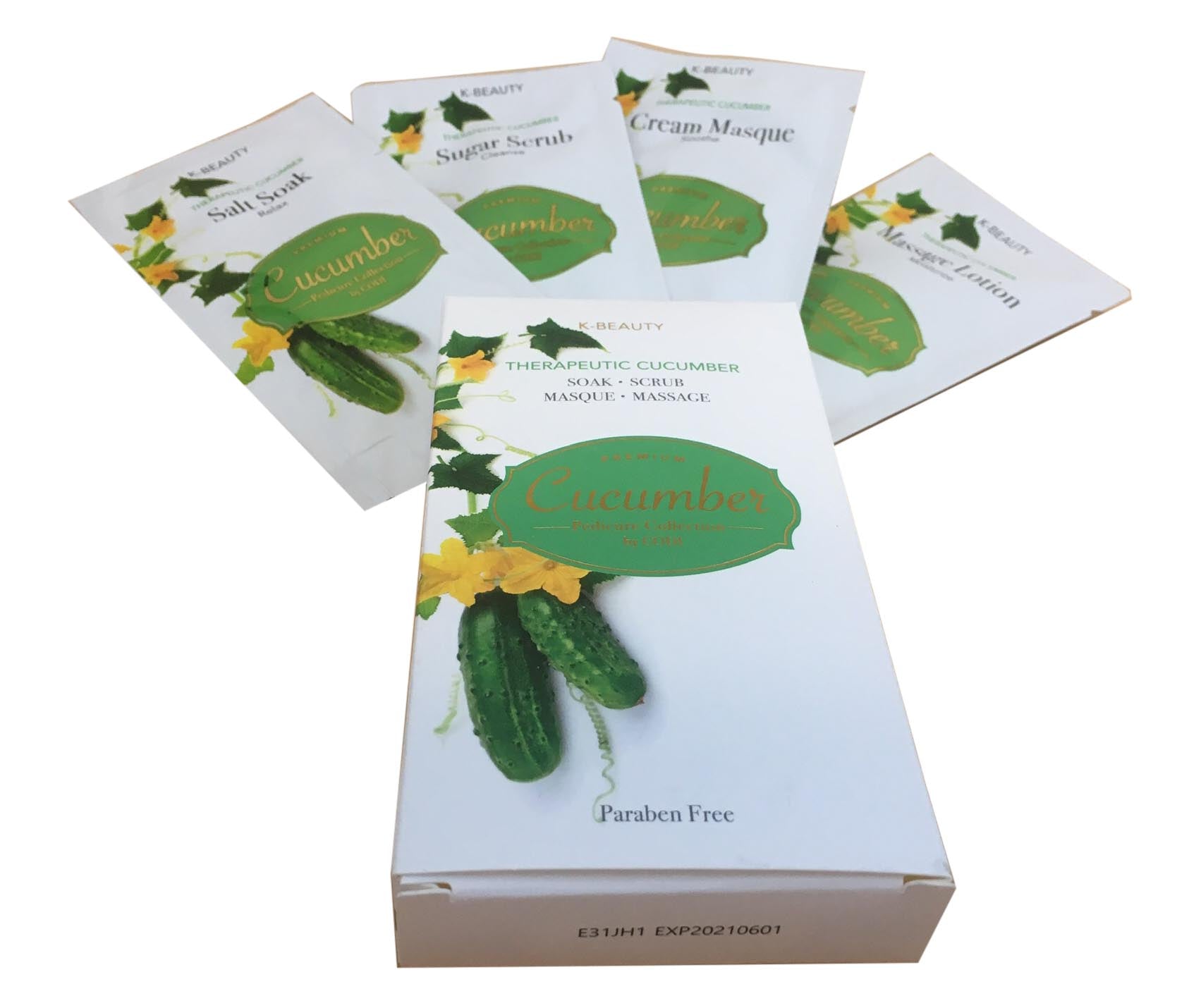 Bộ sản phẩm chăm sóc móng chân Codi K-Beauty Premium Pedicure Collection Deluxe 4 bước - Dưa chuột - Hộp 120