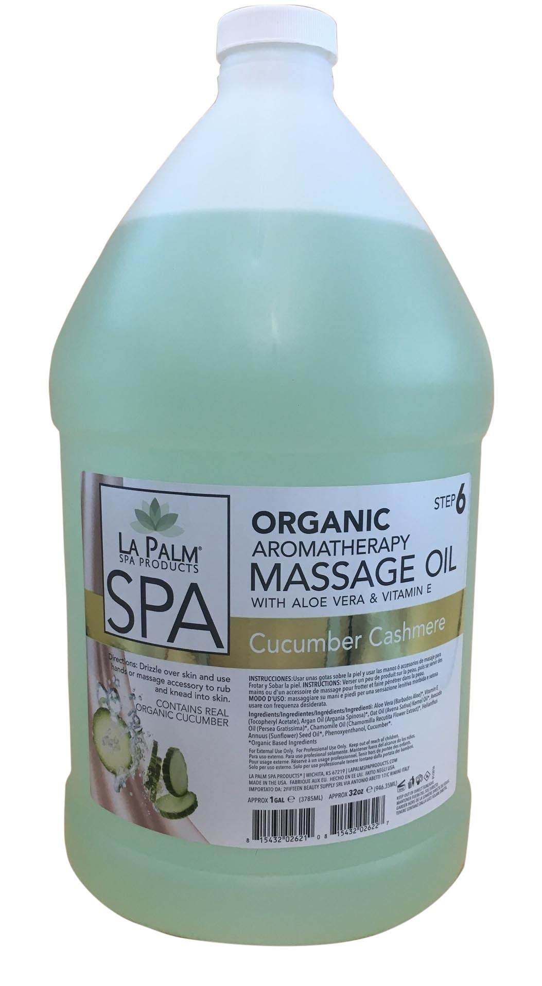 La Palm -  Massage Oil  - Cucumber - Gallon