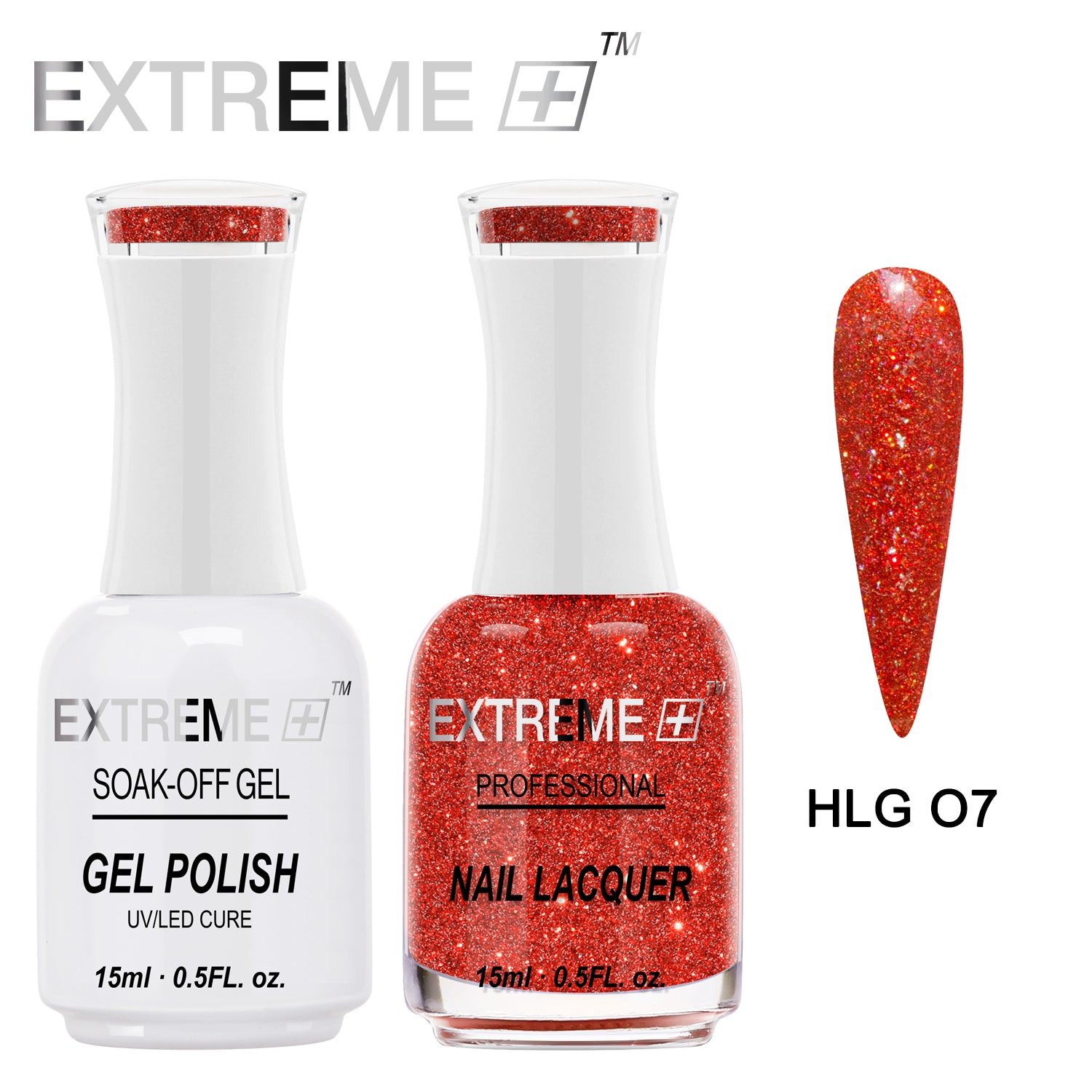 D_EXTREME+ Holo Chrome Gel Matching Lacquer - #007 - (1F1)