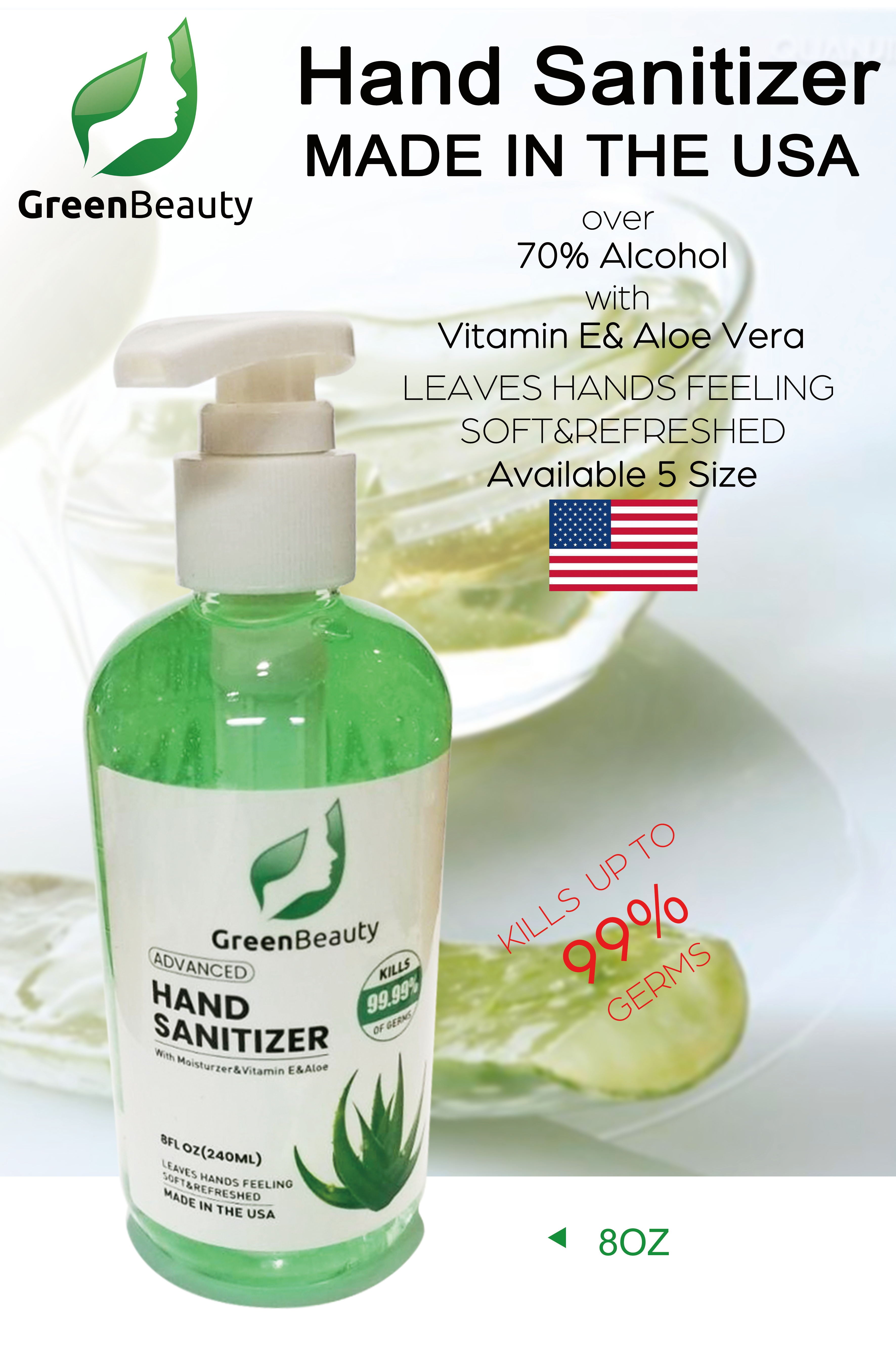 GreenBeauty Hand Sanitizer 8 oz