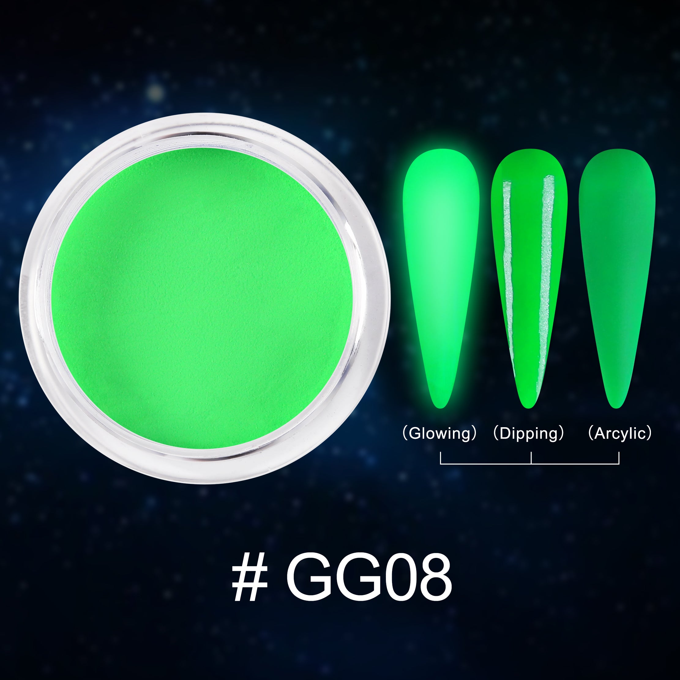 D_EXTREME+ Glow in the Dark Dip Powder 2 oz- #008 - (1F1)