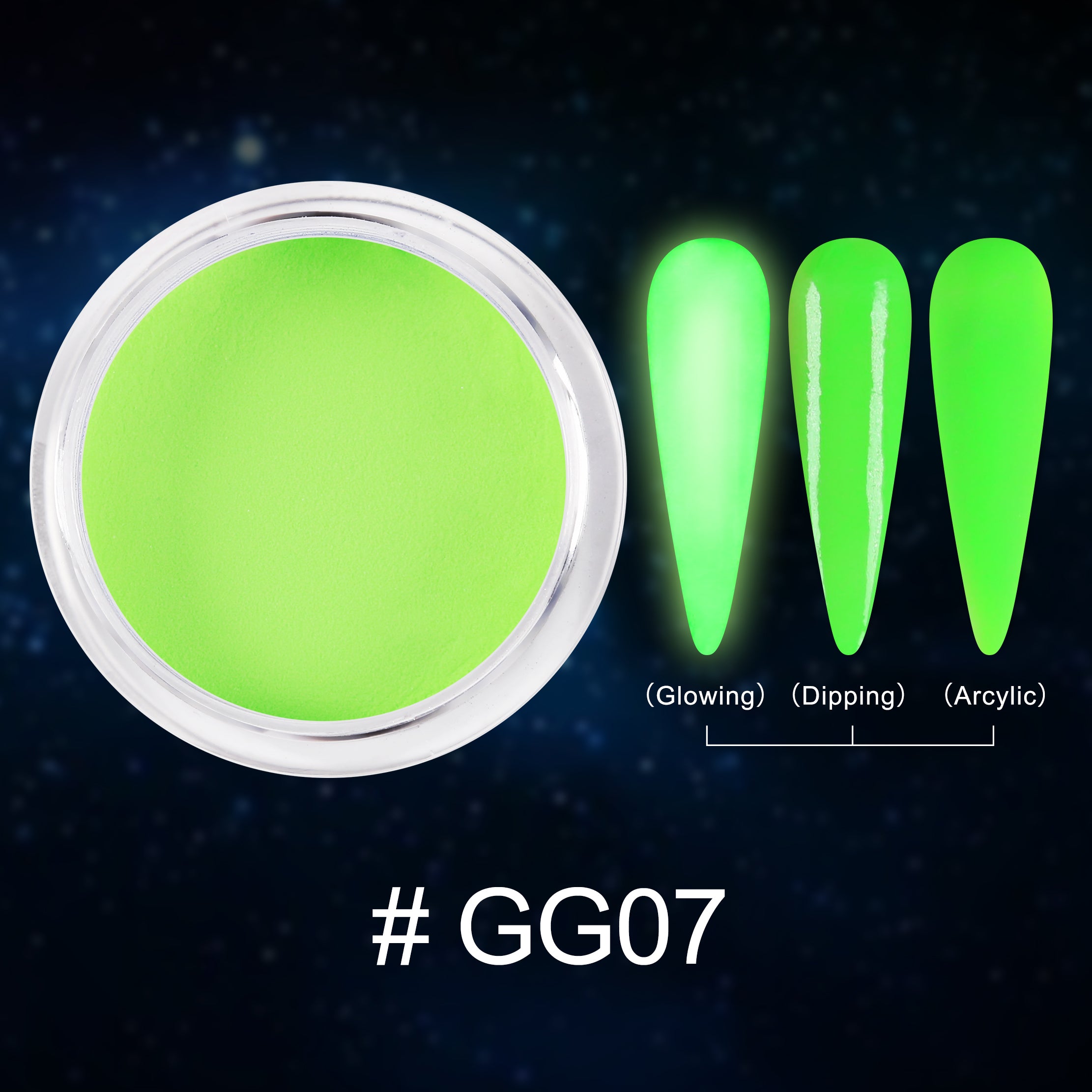 D_EXTREME+ Glow in the Dark Dip Powder 2 oz- #007 - (1F1)
