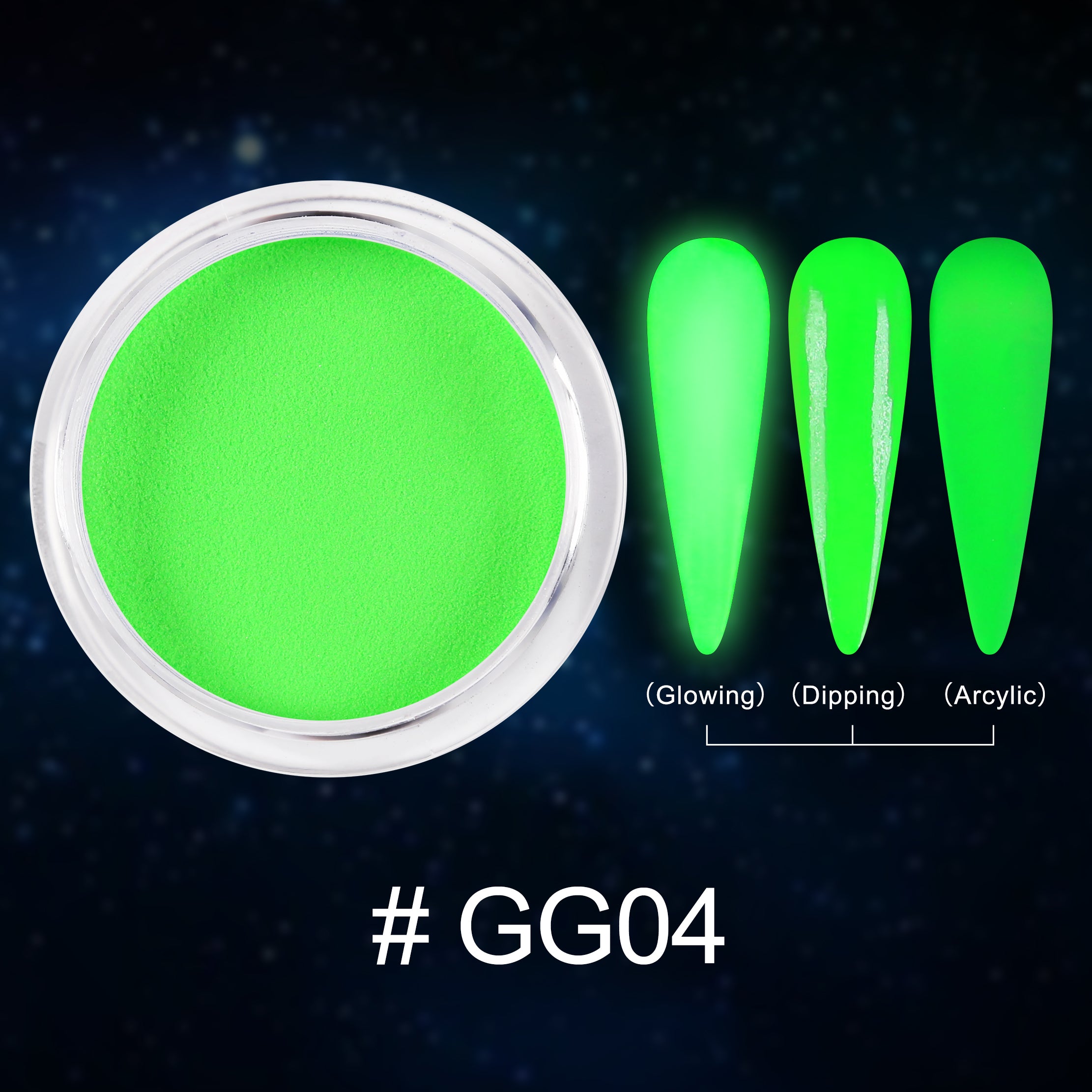 D_EXTREME+ Glow in the Dark Dip Powder 2 oz - #004 - (1F1)