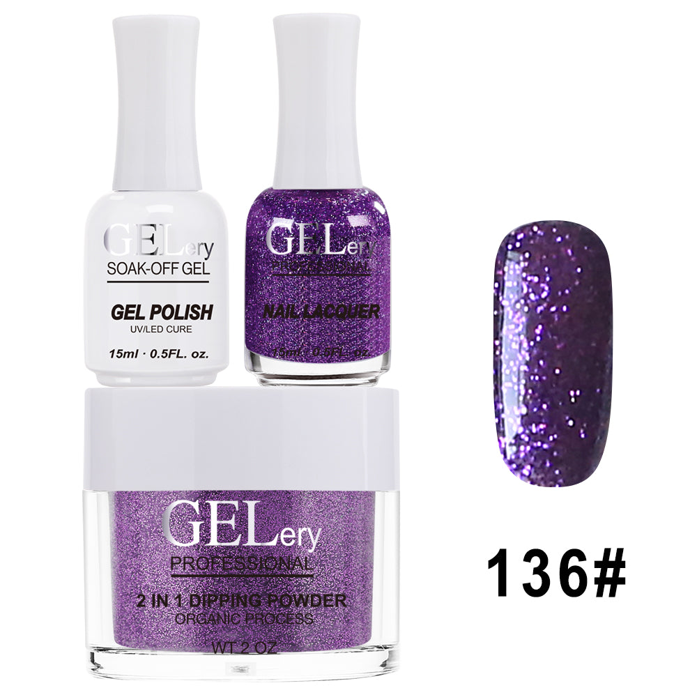 GELery 3 in 1 Trio Set - Gel, Lacquer, & Dip - #136