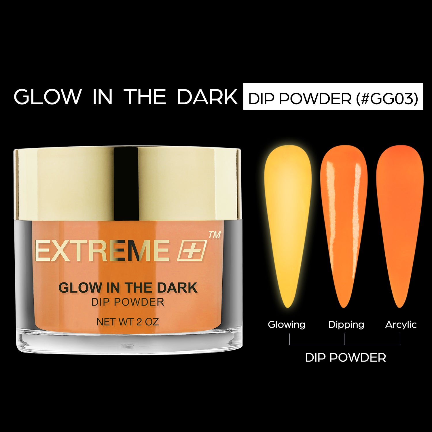 D_EXTREME+ Glow in the Dark Dip Powder 2 oz - #003 - (1F1)