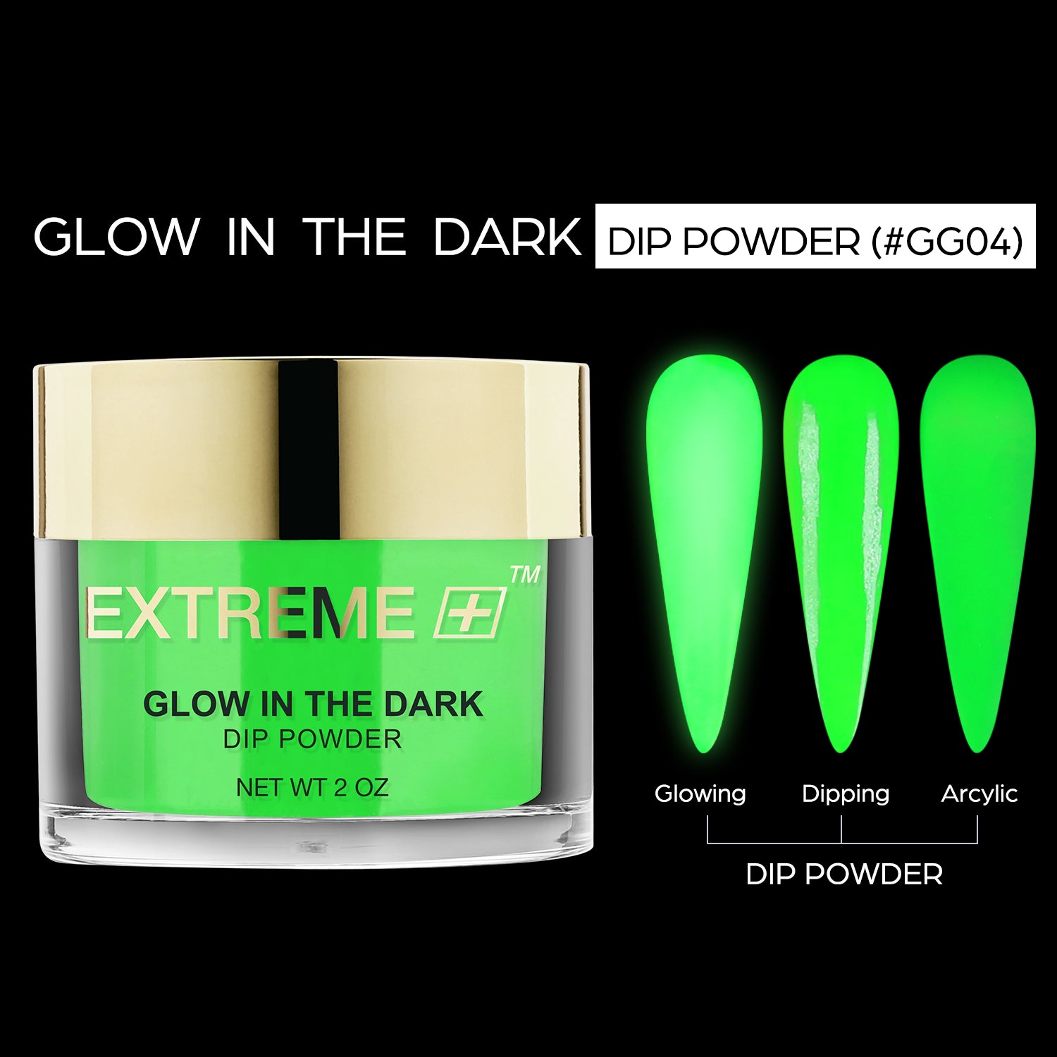 D_EXTREME+ Glow in the Dark Dip Powder 2 oz - #004 - (1F1)