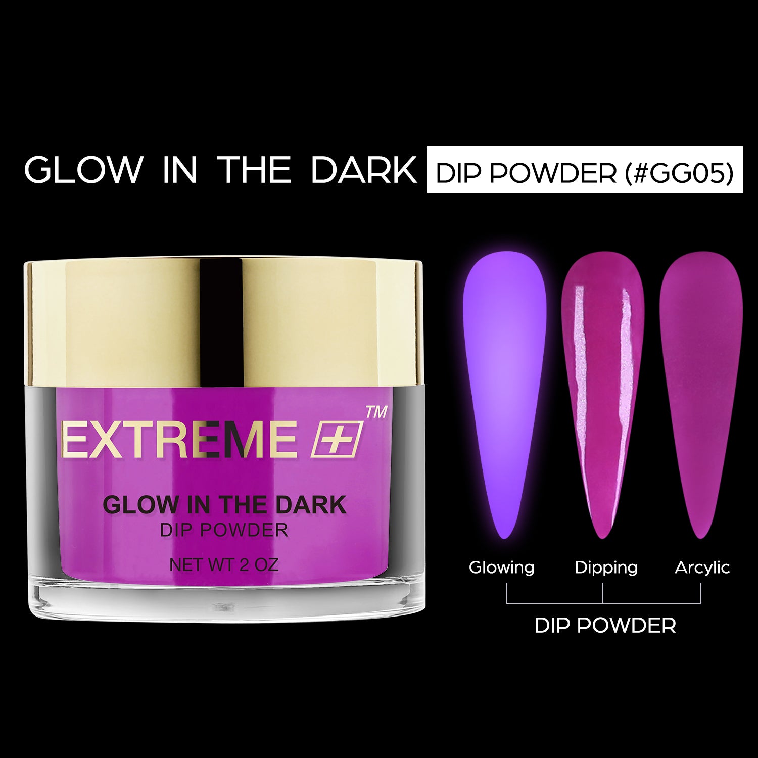 D_EXTREME+ Glow in the Dark Dip Powder 2 oz - #005 - (1F1)