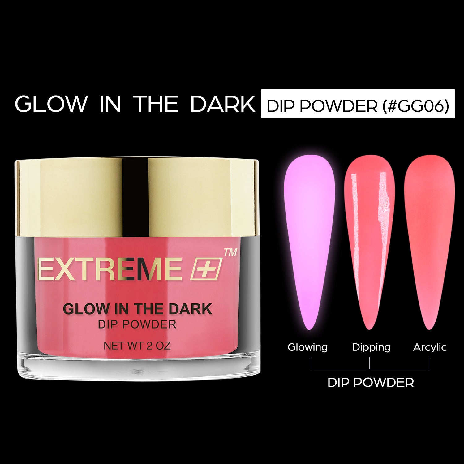 D_EXTREME+ Glow in the Dark Dip Powder 2 oz - #006 - (1F1)