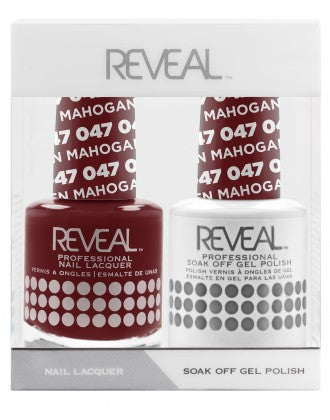 Bộ đôi sơn bóng và gel Reveal - 047 Mahogany Maiden