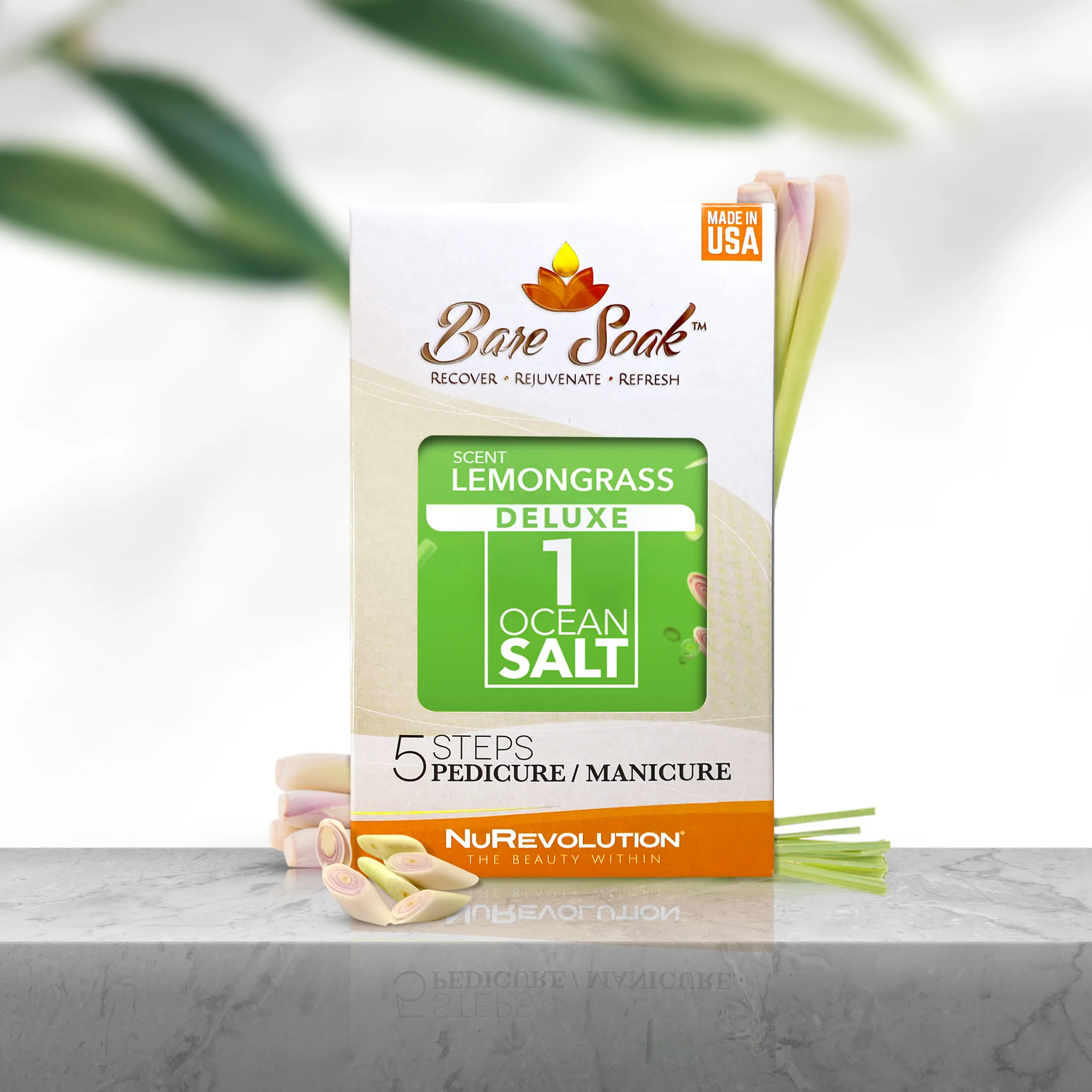NuRevolution Deluxe 5 Steps Pedicure - Lemongrass - Case of 50